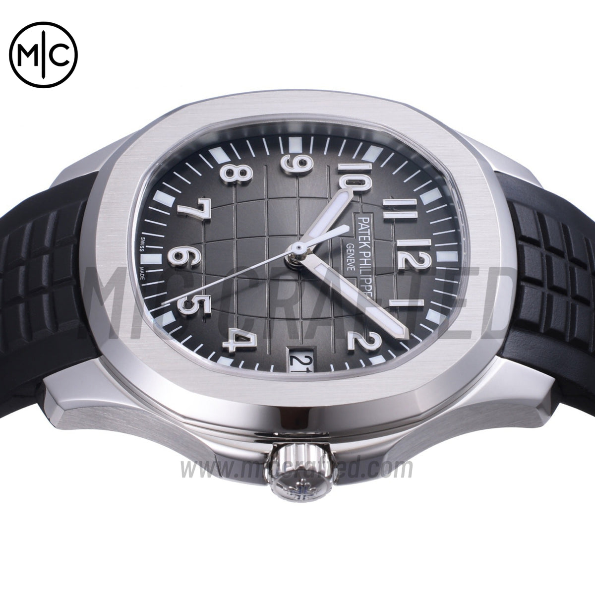 Aquanaut 5167 40mm SS Gray Dial on Black Rubber Strap – Premium Edition