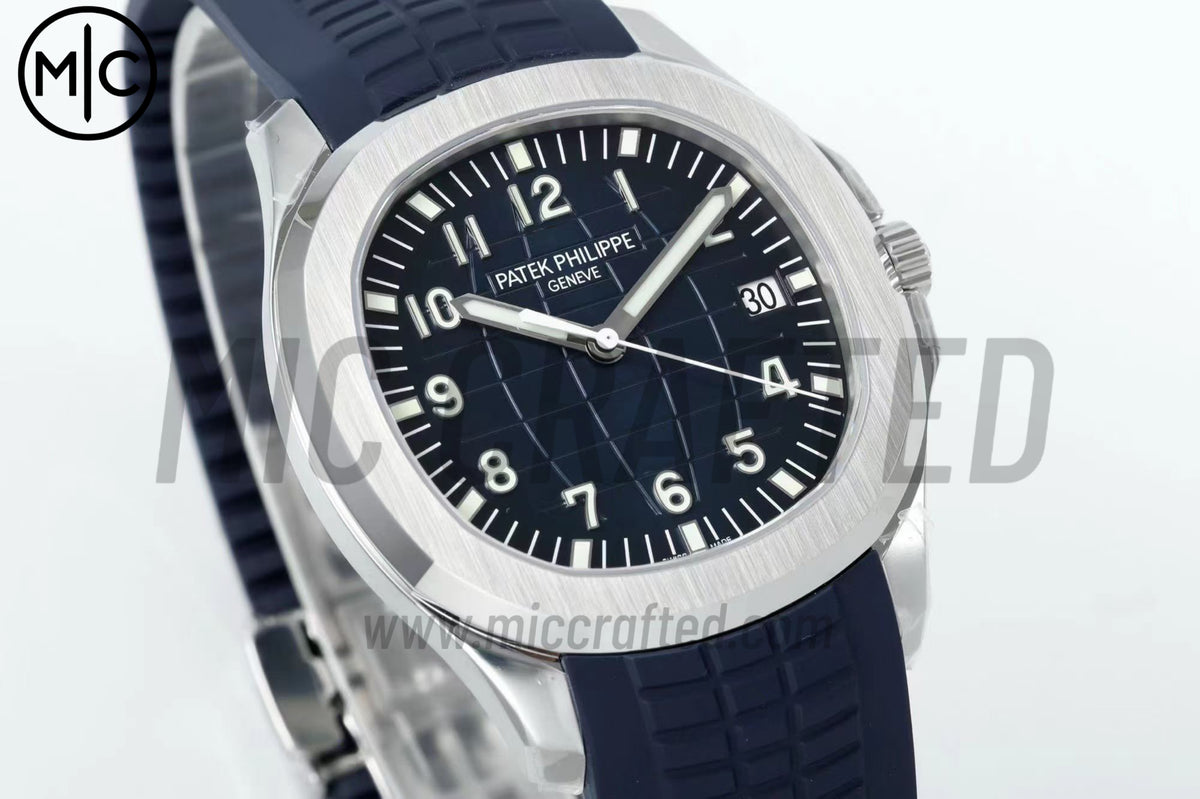 Aquanaut 5168G 42mm SS 藍色錶盤搭配藍色橡膠錶帶 - 高級版