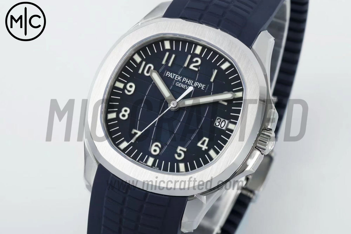 Aquanaut 5168G 42mm SS 藍色錶盤搭配藍色橡膠錶帶 - 高級版