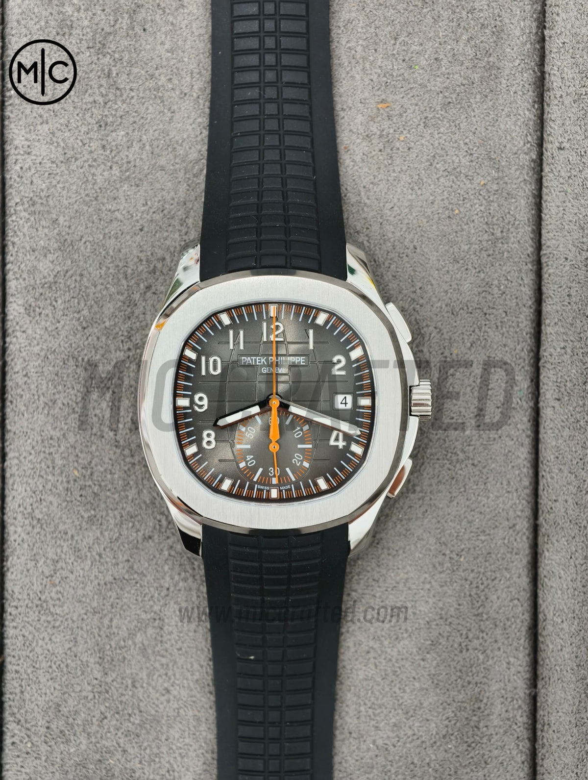 Aquanaut 5968 SS Gray Dial on Black Rubber Strap – Premium Edition
