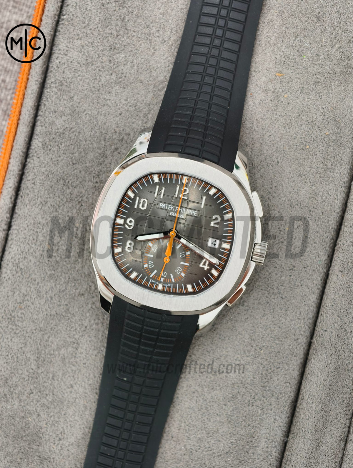 Aquanaut 5968 SS Gray Dial on Black Rubber Strap – Premium Edition