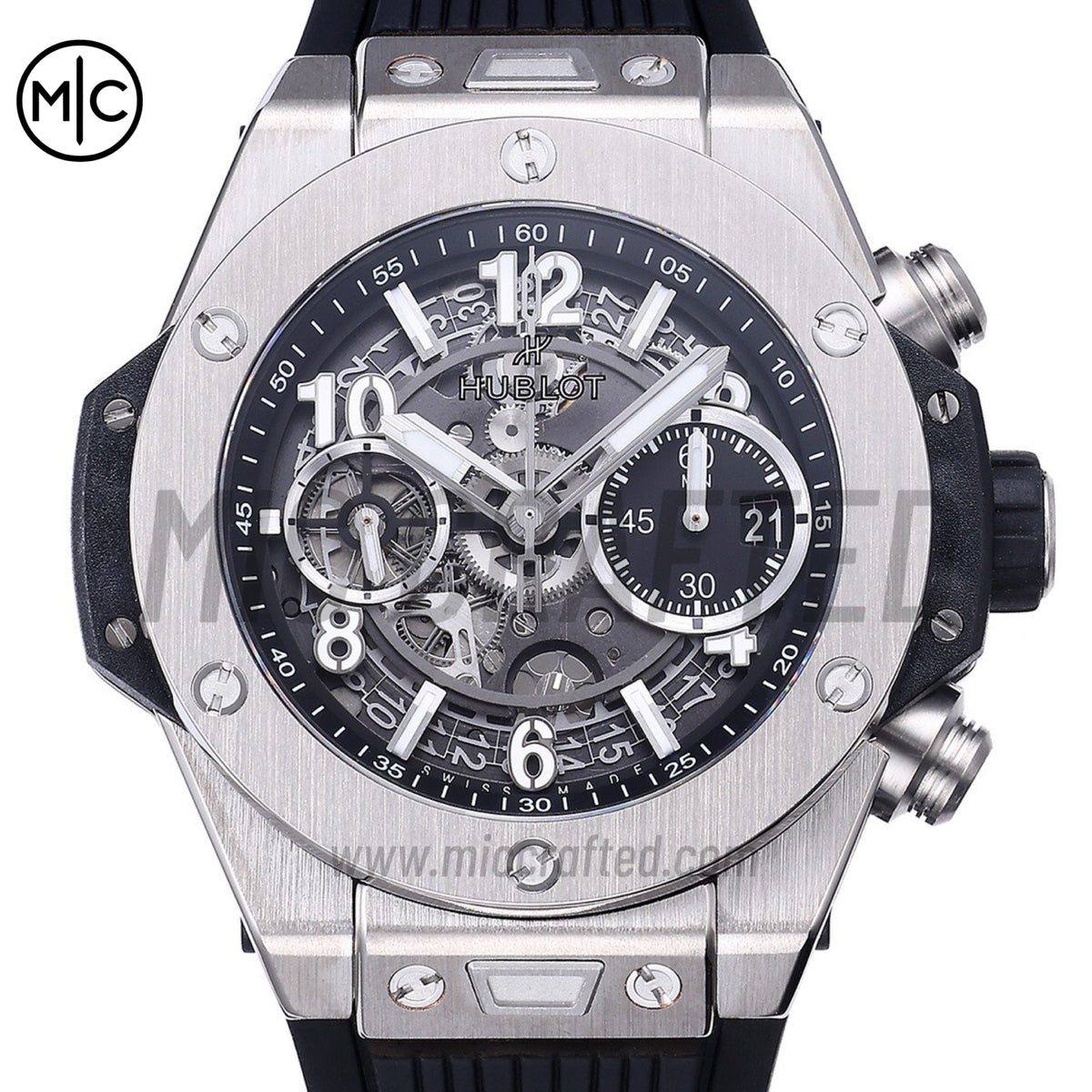 Big Bang Unico 42mm SS Skeleton Dial on Black Rubber Strap – Premium Edition