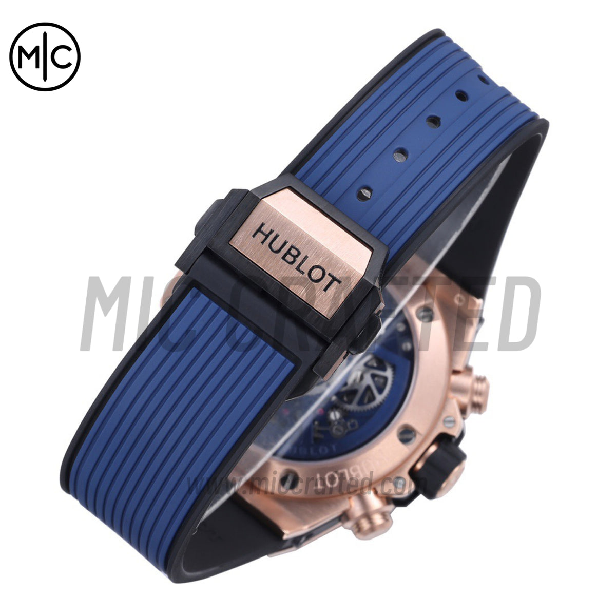 Big Bang Unico 42mm RG Skeleton Dial on Blue Rubber Strap – Premium Edition
