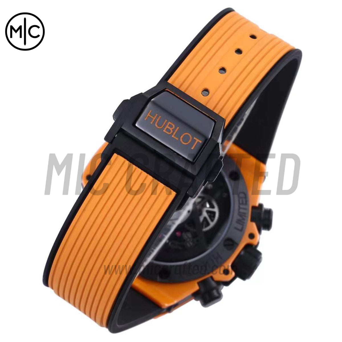 Big Bang Unico 42mm Orange Ceramic Skeleton Dial on Orange Rubber Strap – Premium Edition