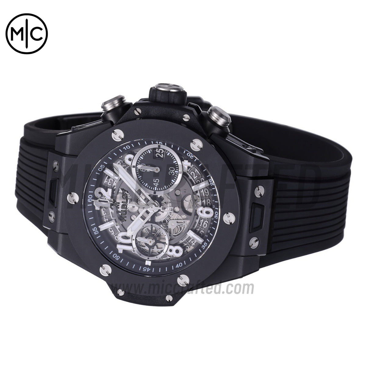 Big Bang Unico 42mm Black Ceramic Skeleton Dial on Black Rubber Strap – Premium Edition