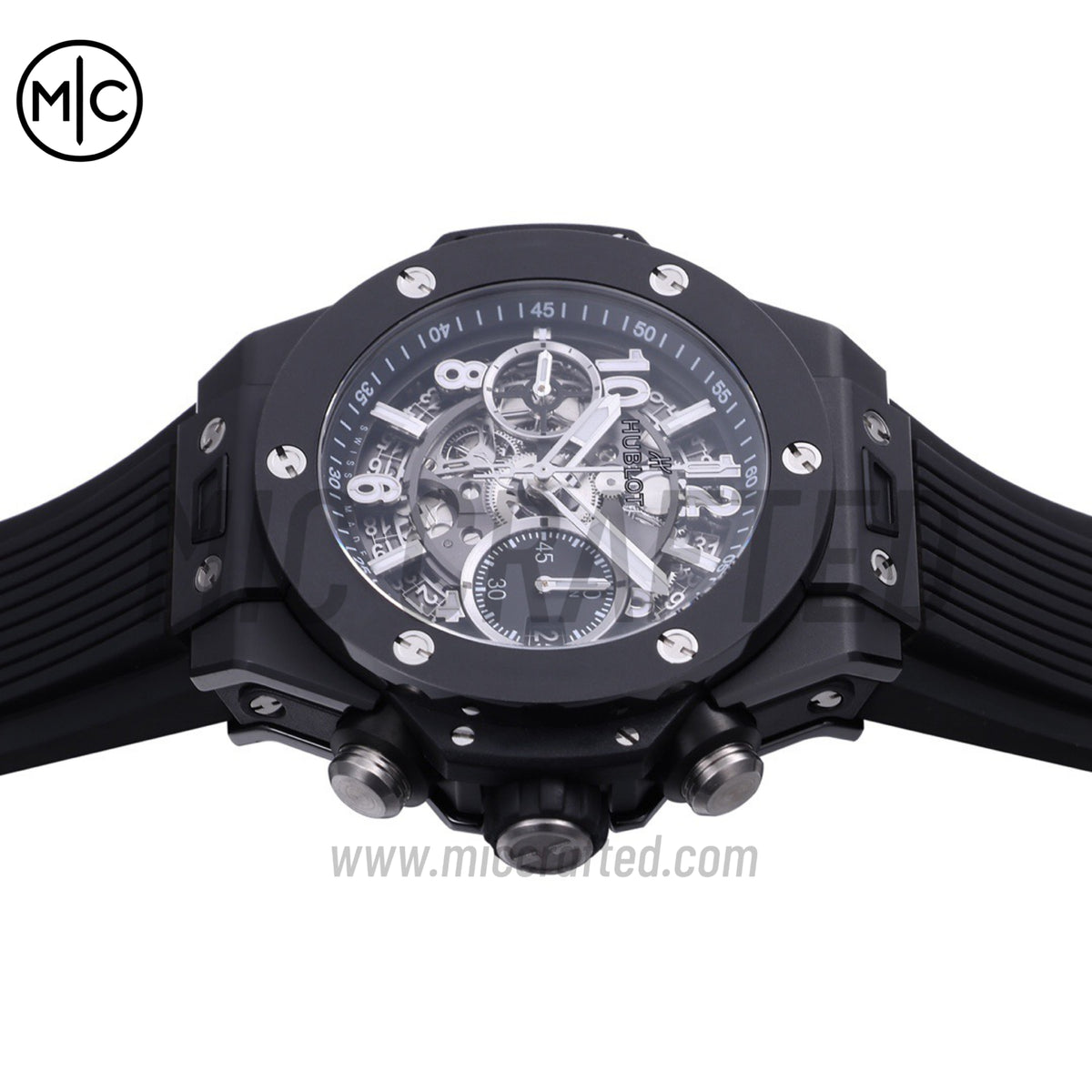 Big Bang Unico 42mm Black Ceramic Skeleton Dial on Black Rubber Strap – Premium Edition