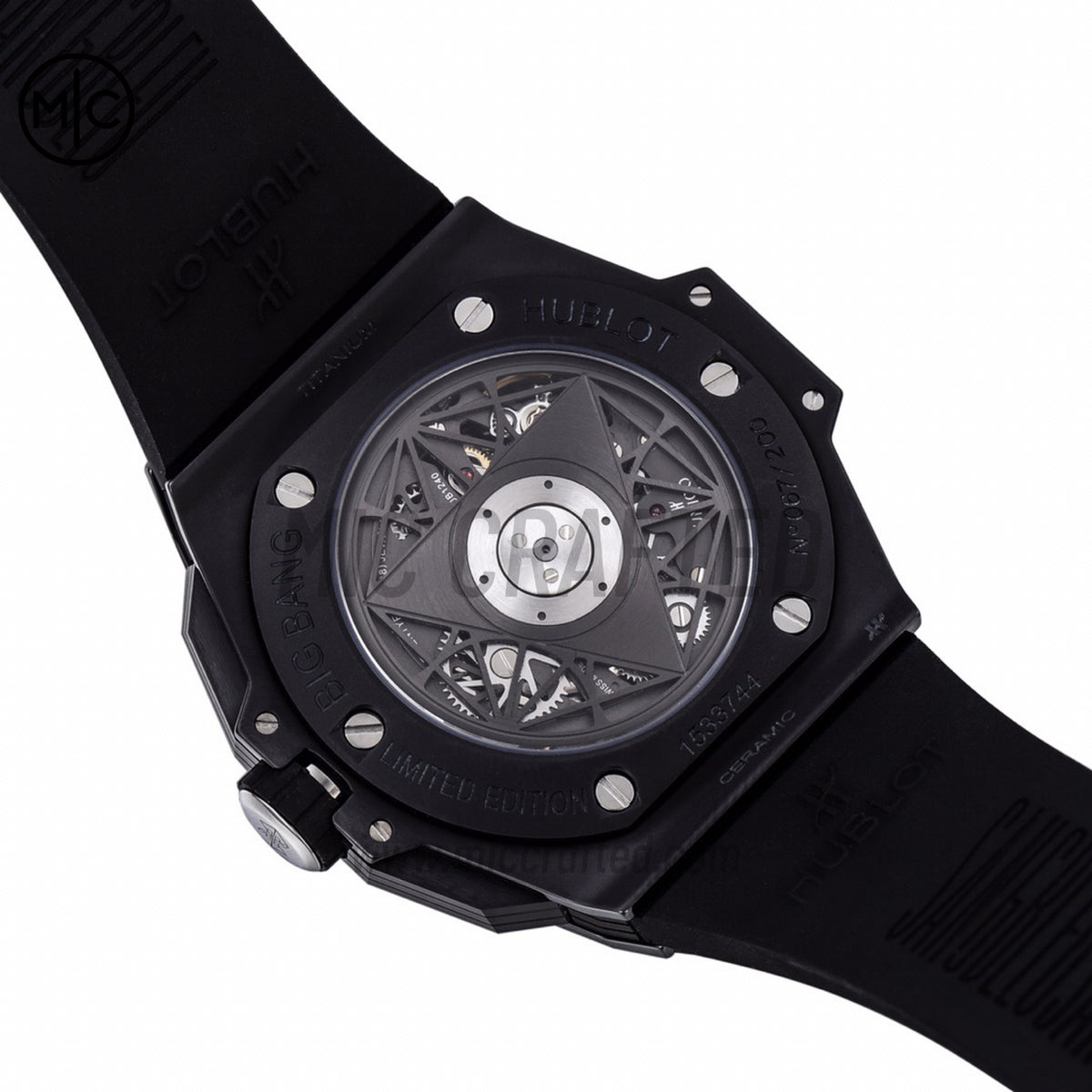 Big Bang Sang Bleu II Black Ceramic on Black Rubber Strap – Premium Edition