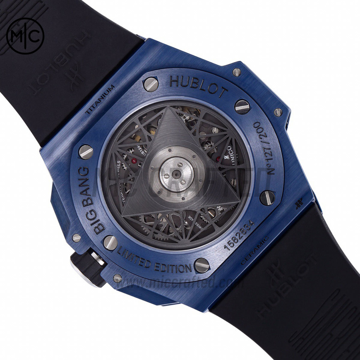 Big Bang Sang Bleu II Blue Ceramic on Blue Rubber Strap – Premium Edition