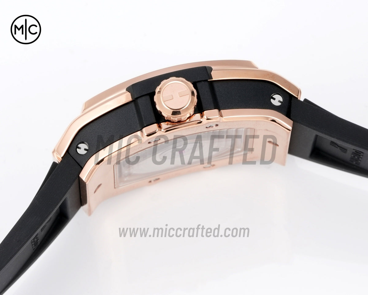 Spirit of Big Bang Ladies 39mm RG Black Dial on Black Rubber Strap – Premium Edition