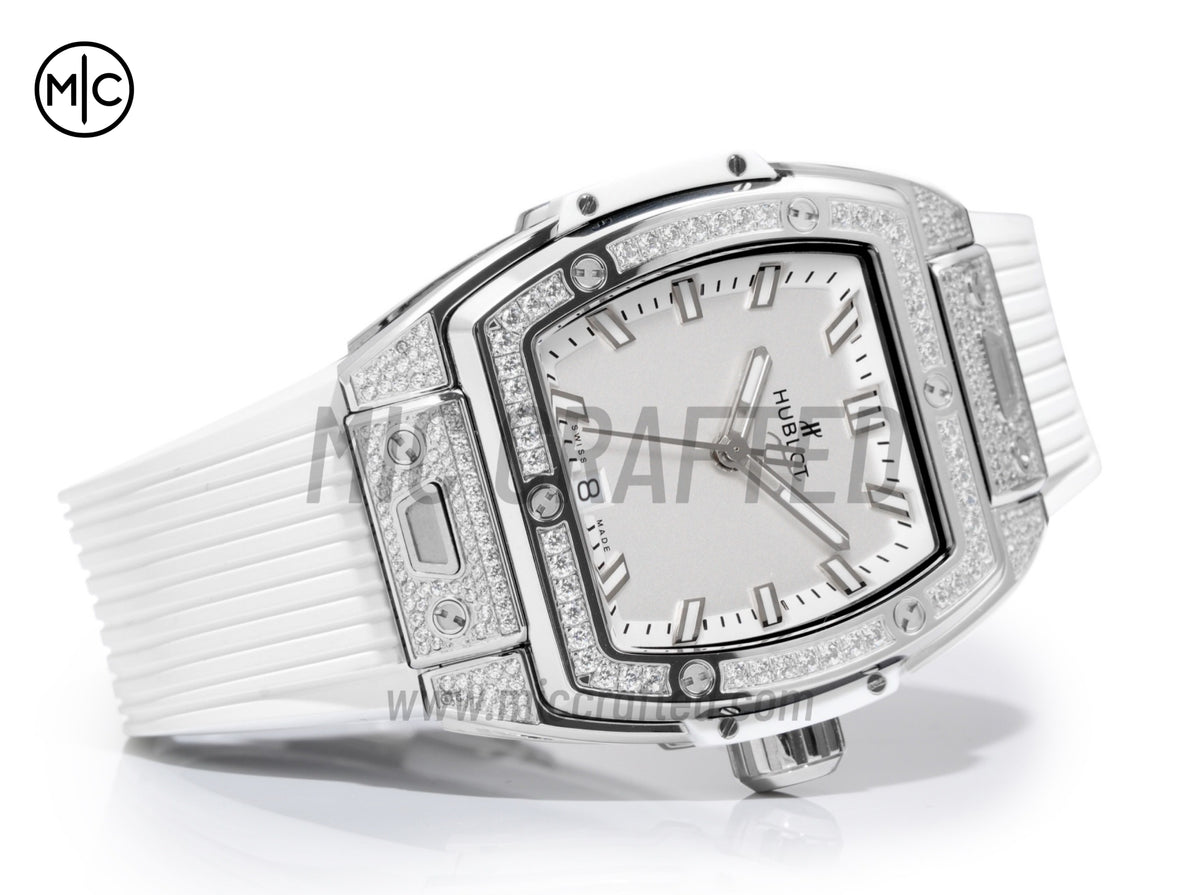 Spirit of Big Bang Ladies 39mm White Dial on White Rubber Strap – Premium Edition
