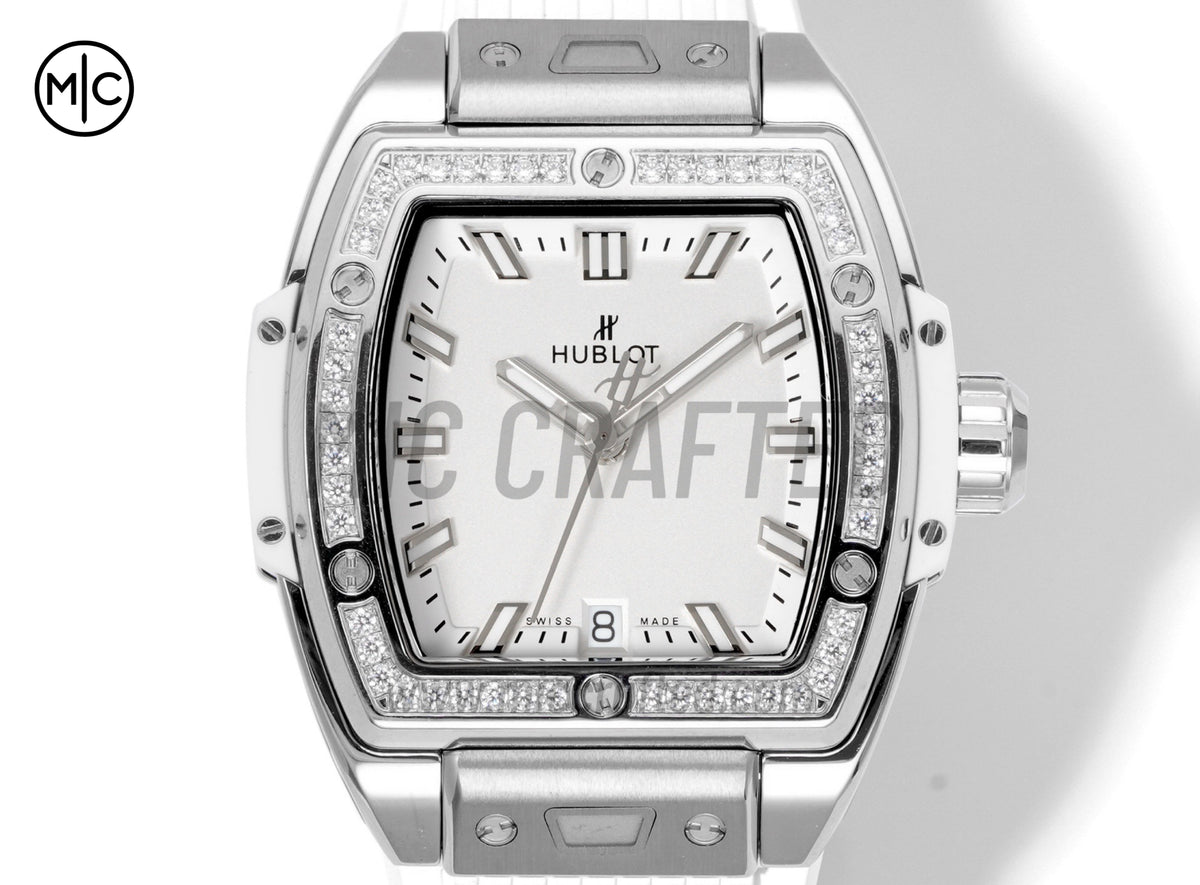Spirit of Big Bang 女士款 39mm 白色錶盤搭配白色橡膠錶帶 - 尊貴版