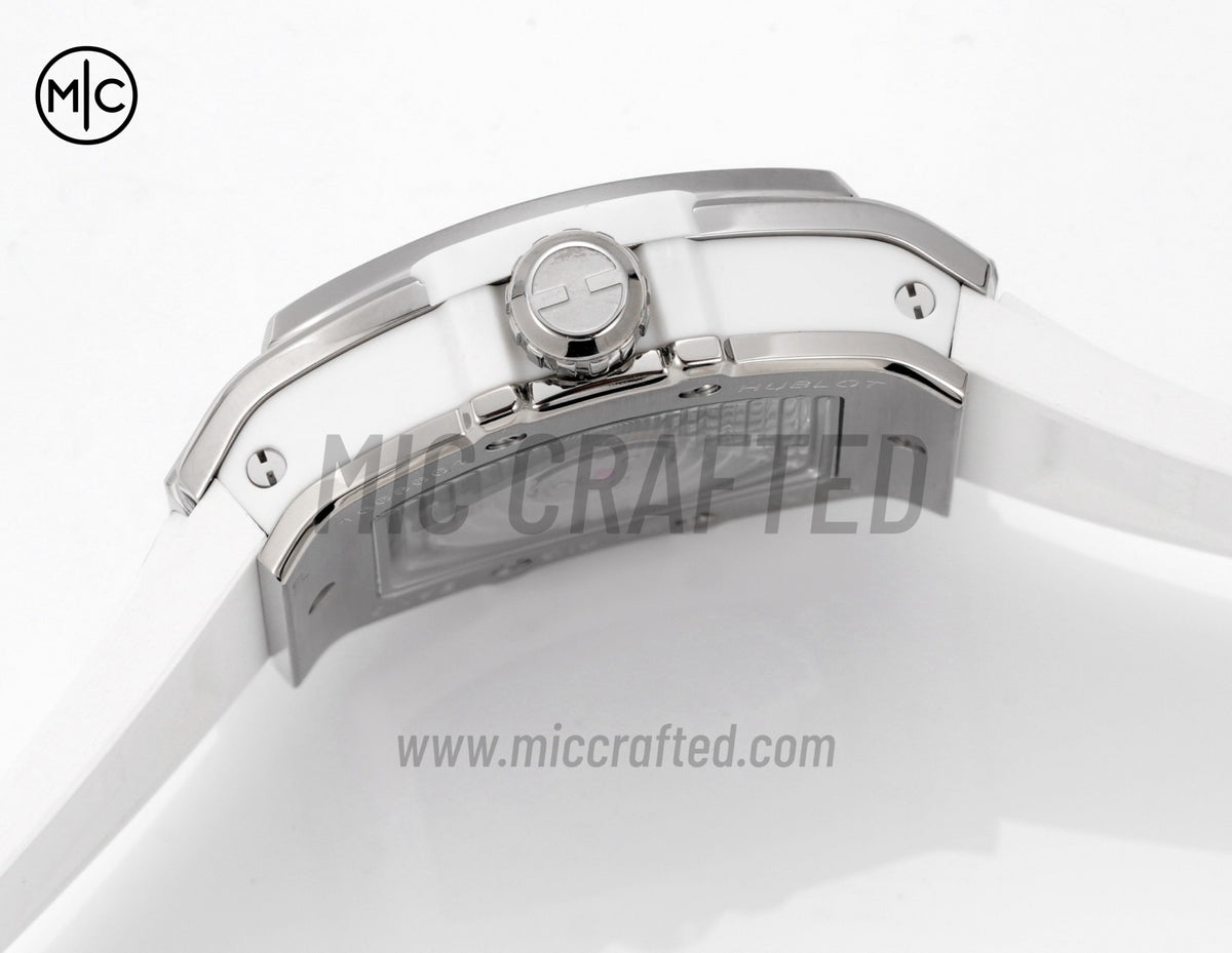 Spirit of Big Bang 女士款 39mm 白色錶盤搭配白色橡膠錶帶 - 尊貴版