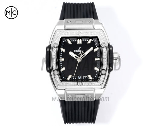 Spirit of Big Bang Ladies 39mm Black Dial on Black Rubber Strap – Premium Edition