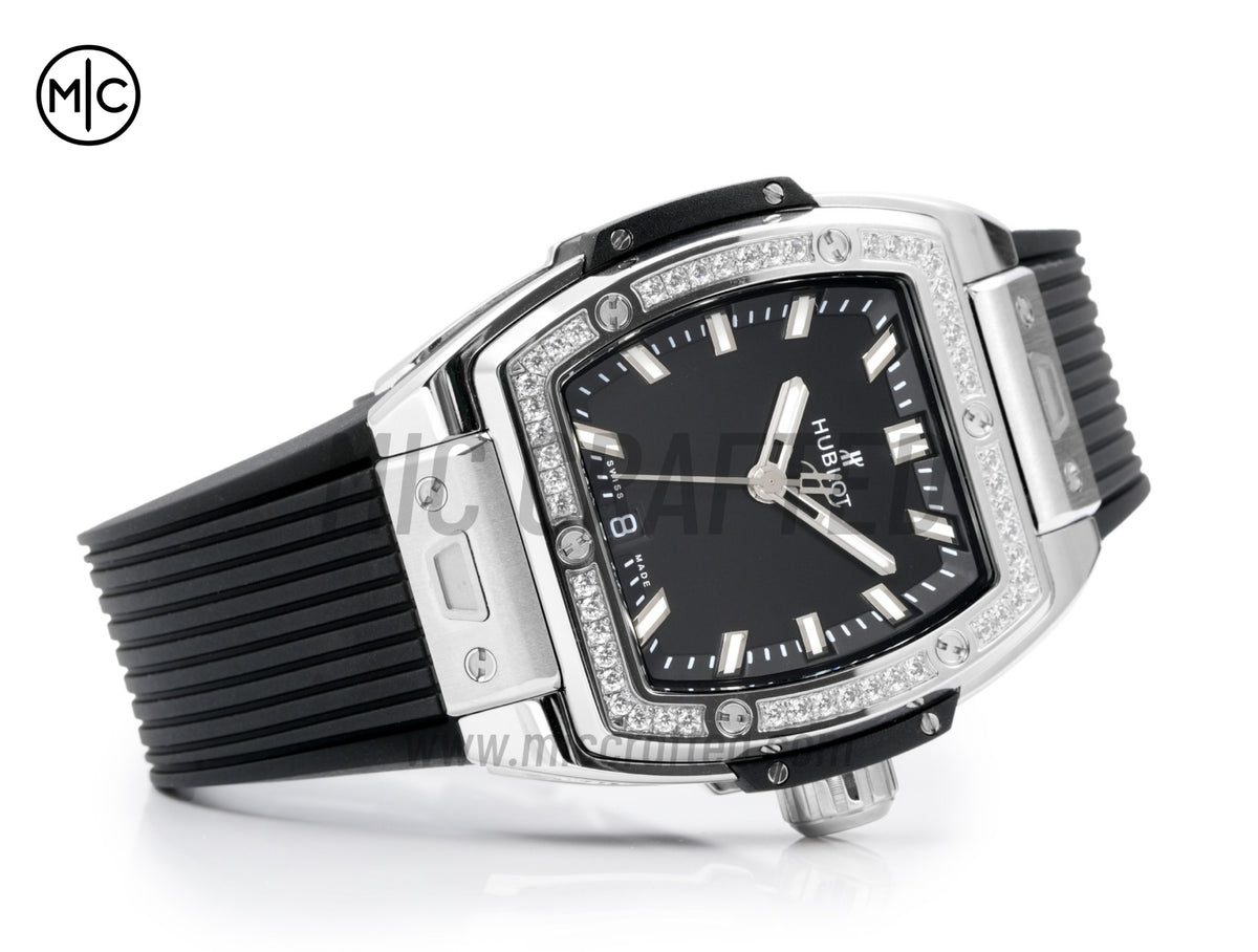 Spirit of Big Bang Ladies 39mm Black Dial on Black Rubber Strap – Premium Edition