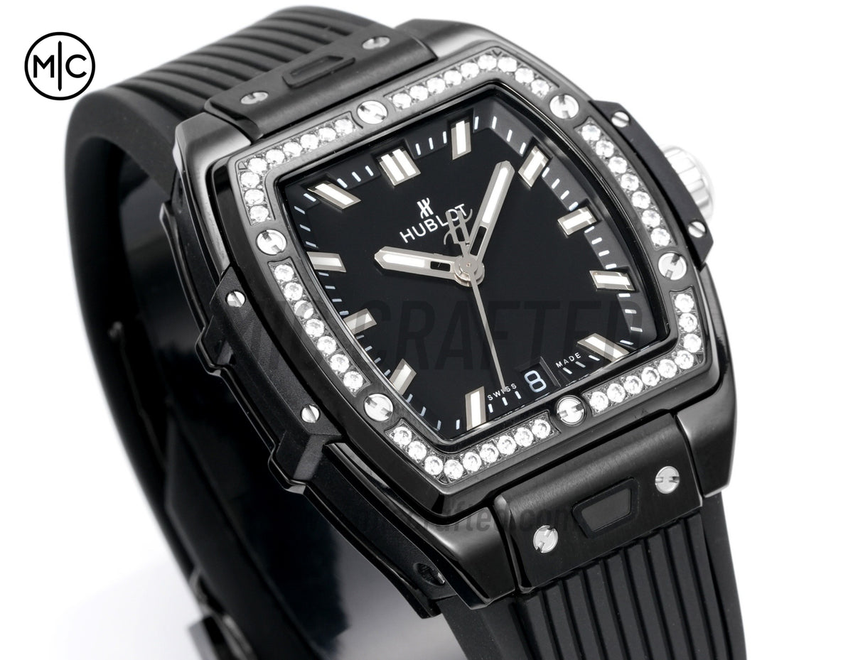 Spirit of Big Bang 女裝 39mm PVD 黑色錶盤配黑色橡膠錶帶 - 尊貴版