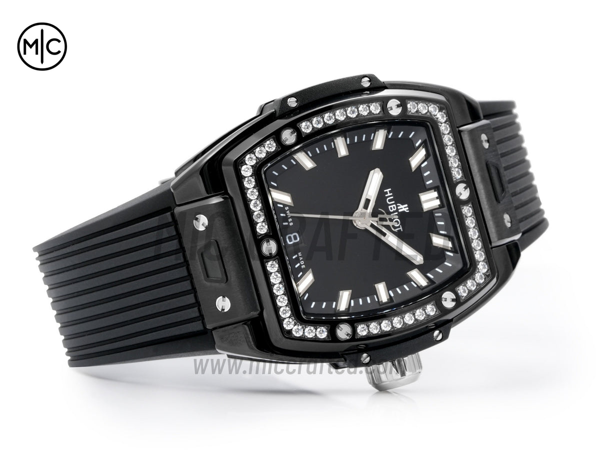 Spirit of Big Bang 女裝 39mm PVD 黑色錶盤配黑色橡膠錶帶 - 尊貴版