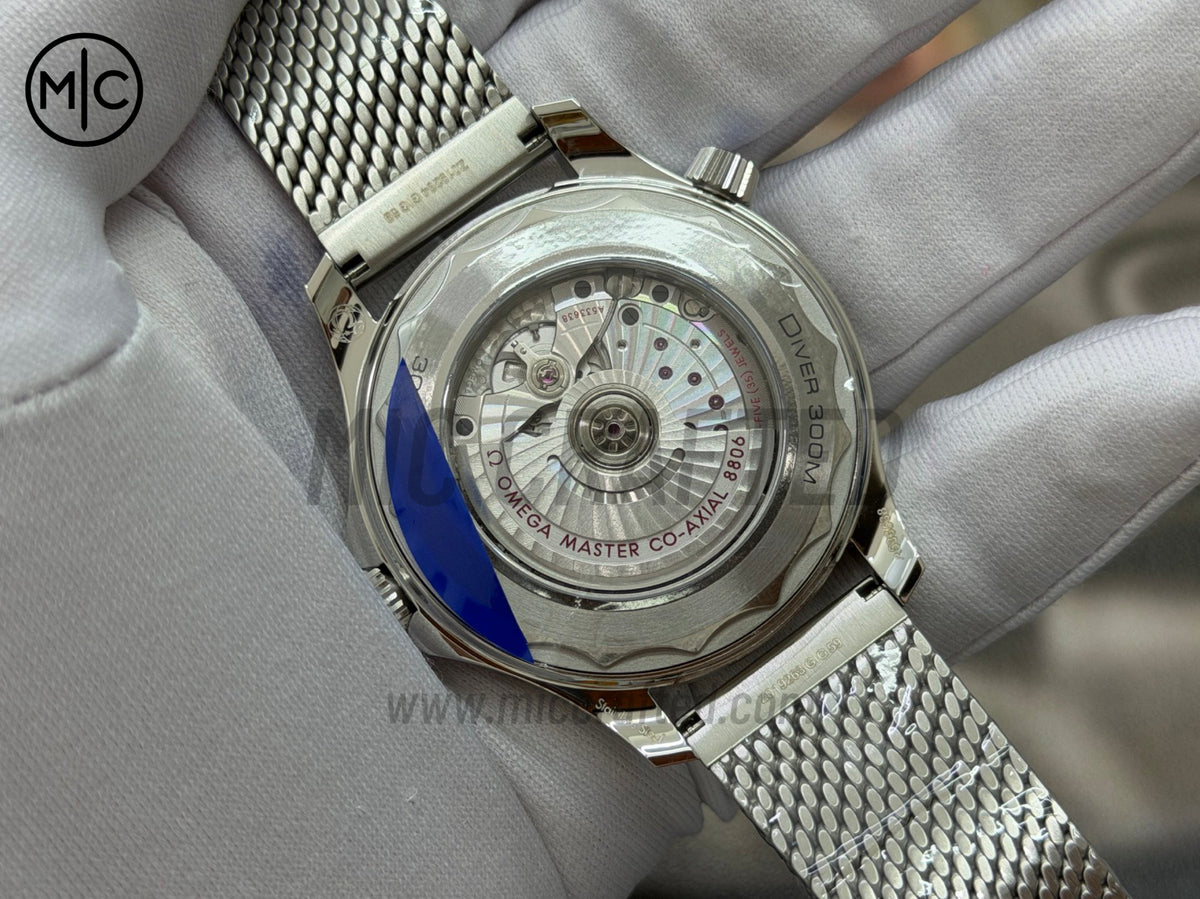Seamaster 300M Diver SS Silver Dial on SS Mesh Bracelet – Premium Edition