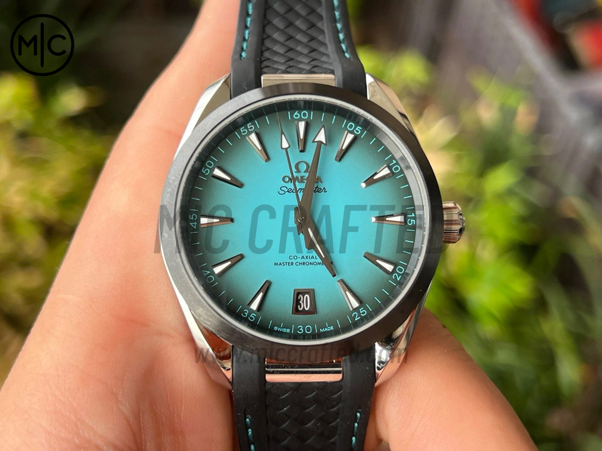 Aqua Terra 150M 41mm SS Turquoise Dial on Black rubber strap – Premium Edition