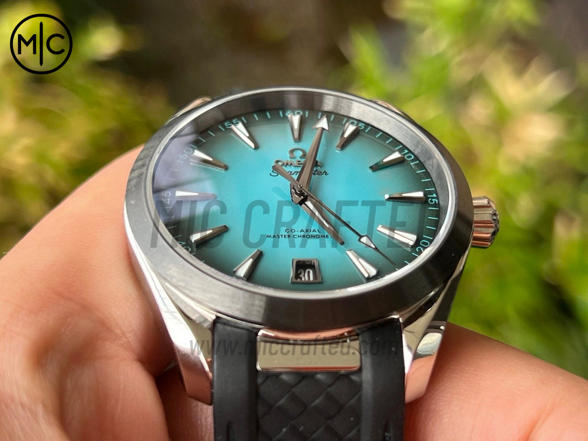 Aqua Terra 150M 41mm SS Turquoise Dial on Black rubber strap – Premium Edition