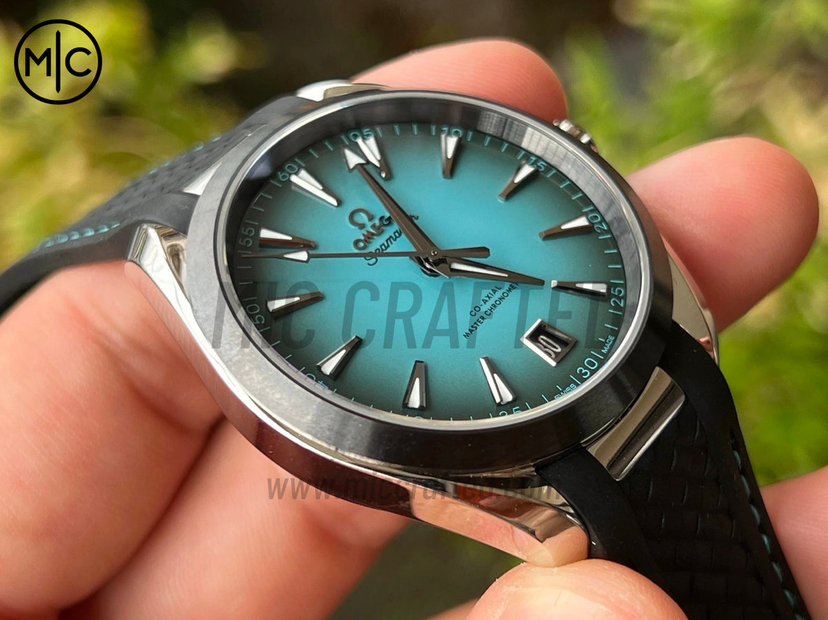 Aqua Terra 150M 41mm SS Turquoise Dial on Black rubber strap – Premium Edition