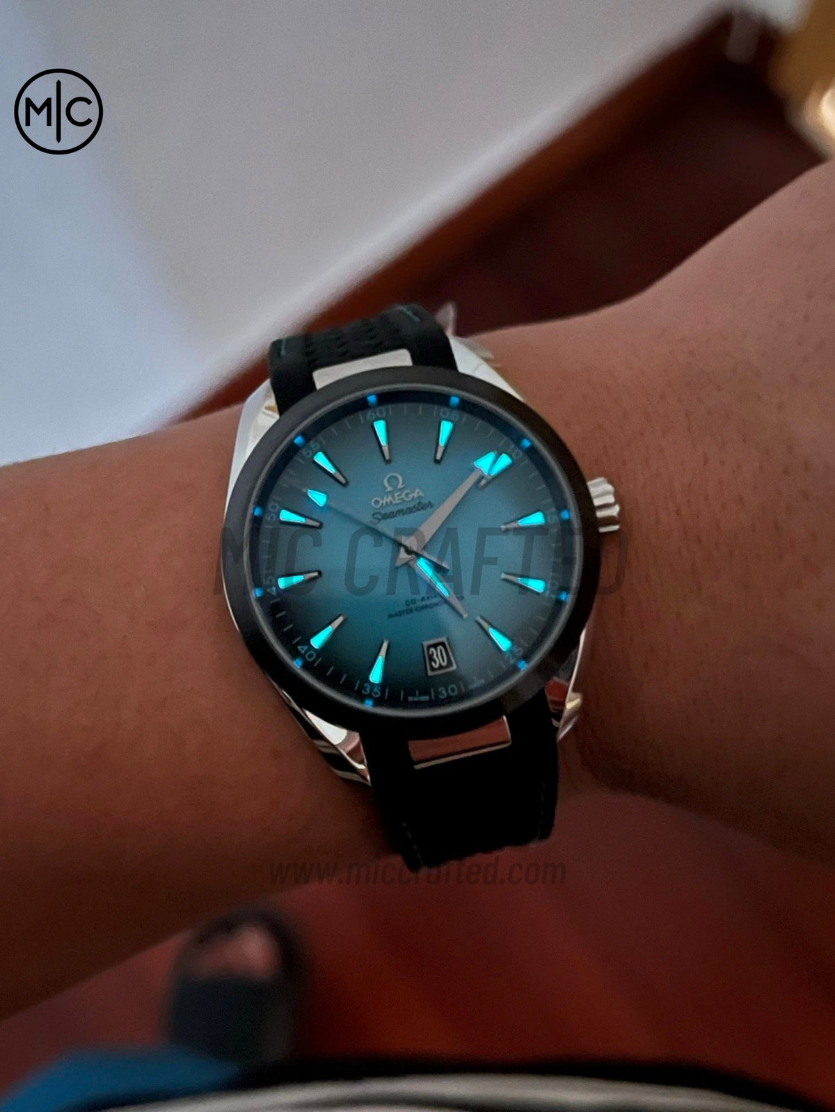 Aqua Terra 150M 41mm SS Turquoise Dial on Black rubber strap – Premium Edition