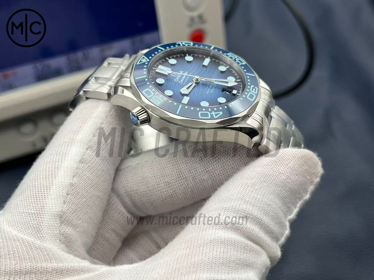 Seamaster Diver 300M Summer Blue Dial on SS Bracelet – Premium Edition