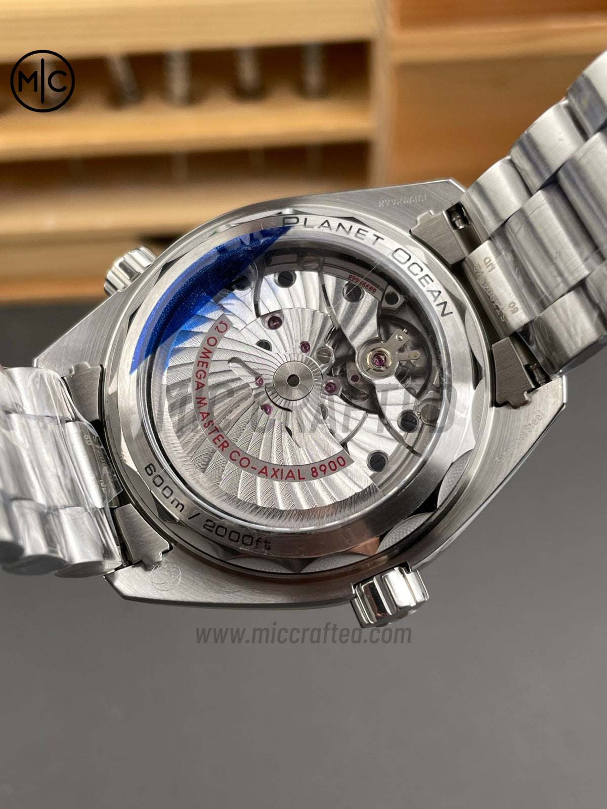 Planet Ocean 600M 43.5 mm SS Blue Dial Blue Bezel on SS Bracelet – Premium Edition