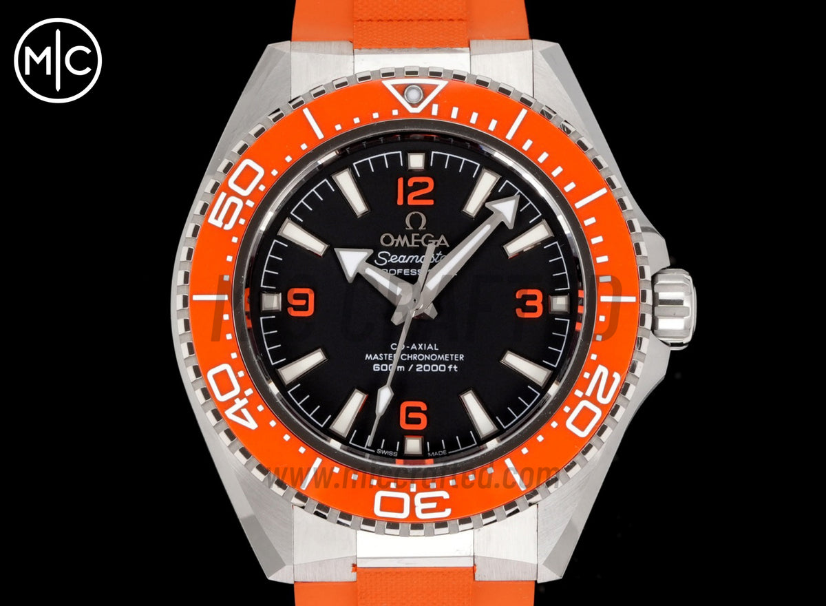 Planet Ocean 600M 42mm Orange Bezel on Orange Rubber Strap – Premium Edition