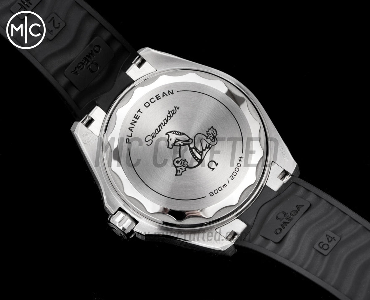 Planet Ocean 600M 42mm Orange Bezel on Black Rubber Strap – Premium Edition