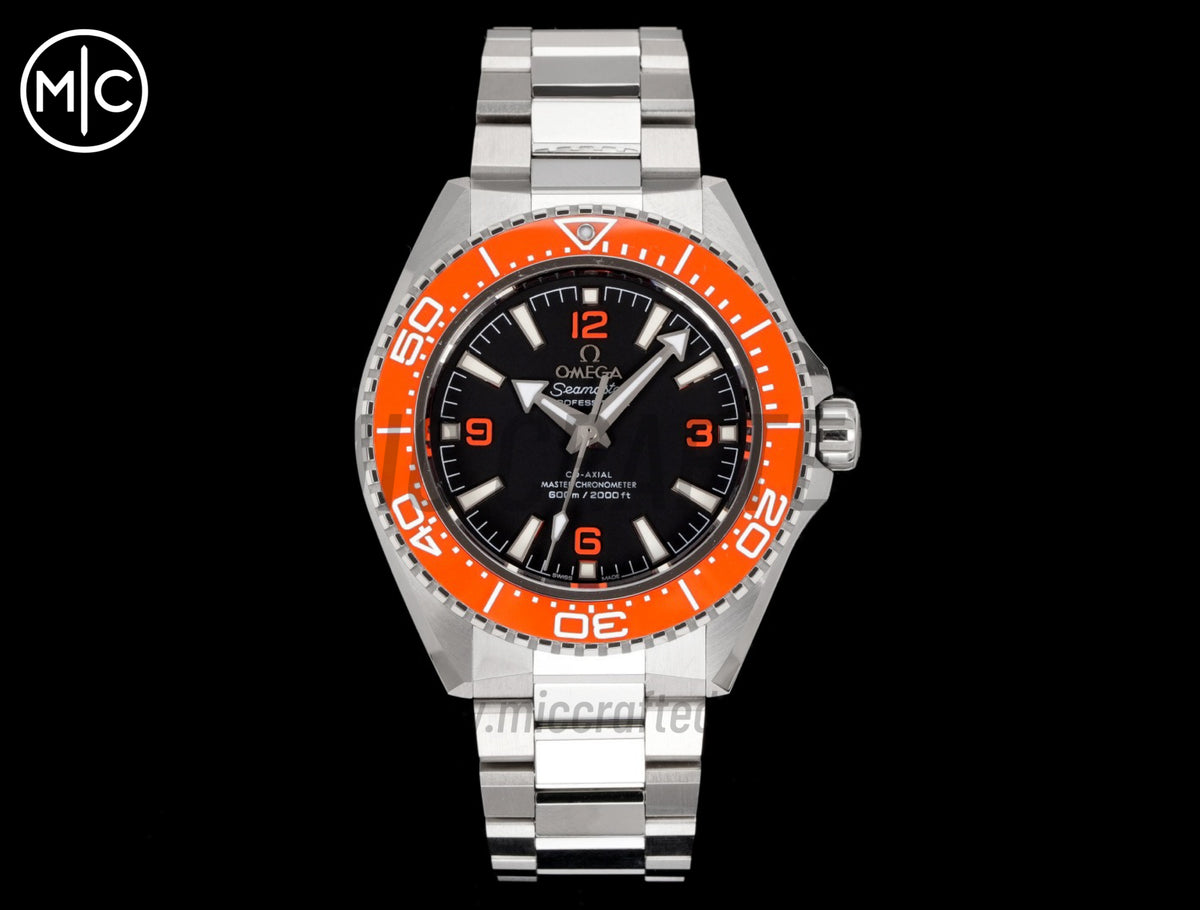 Planet Ocean 600M 42mm Orange Bezel on SS Bracelet – Premium Edition