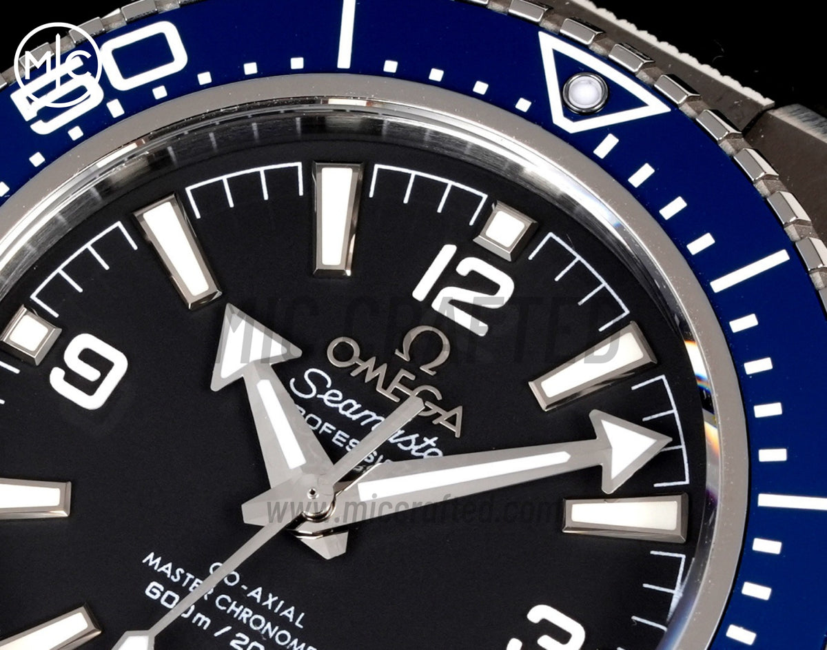 Planet Ocean 600M 42mm Blue Bezel on Black Rubber Strap – Premium Edition