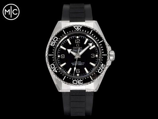 Planet Ocean 600M 42mm Black Bezel on Black Rubber Strap – Premium Edition