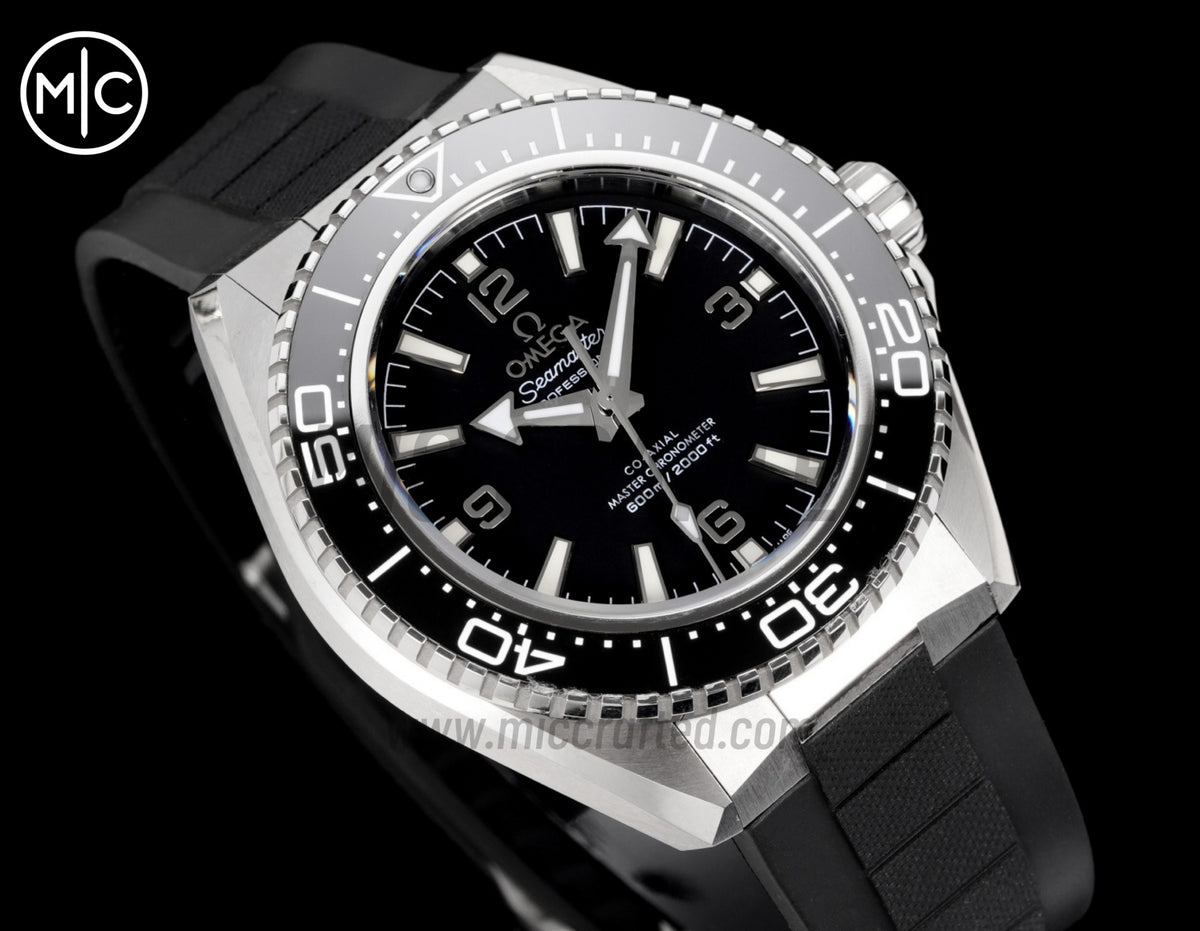 Planet Ocean 600M 42mm Black Bezel on Black Rubber Strap – Premium Edition