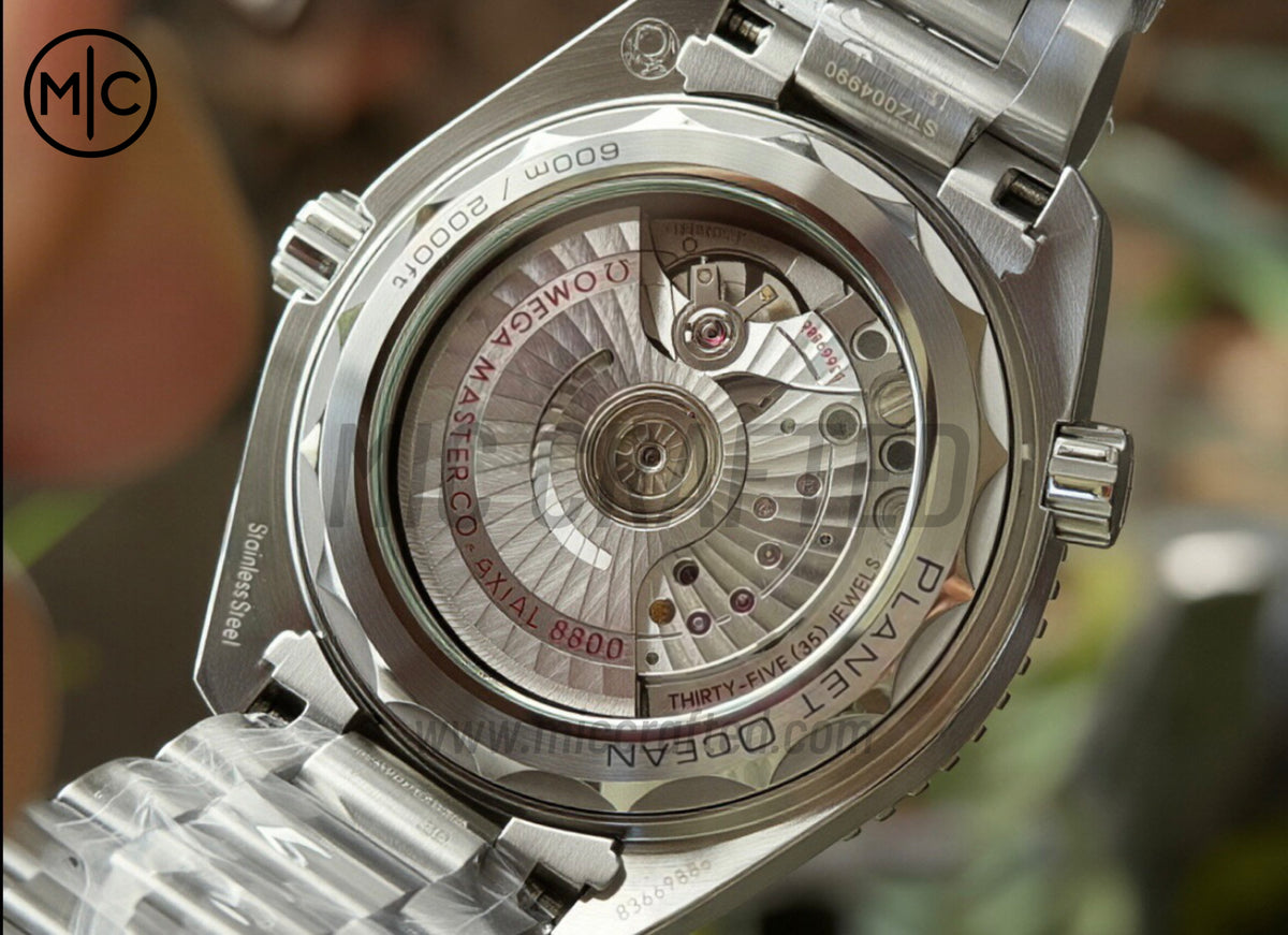 Planet Ocean 600M 39.5mm SS White Dial White Bezel on SS Bracelet – Premium Edition