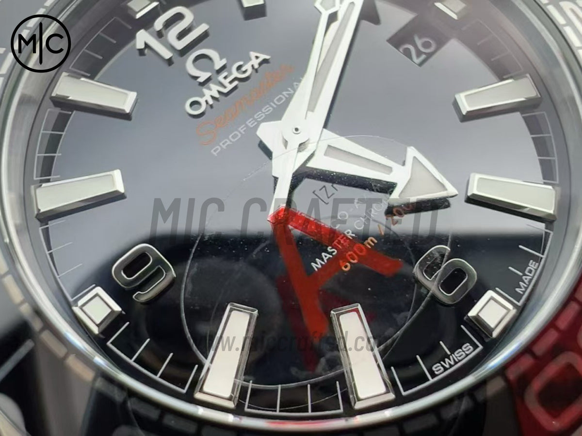 Planet Ocean 600M 39.5mm SS Black Dial Black Bezel on SS Bracelet – Premium Edition