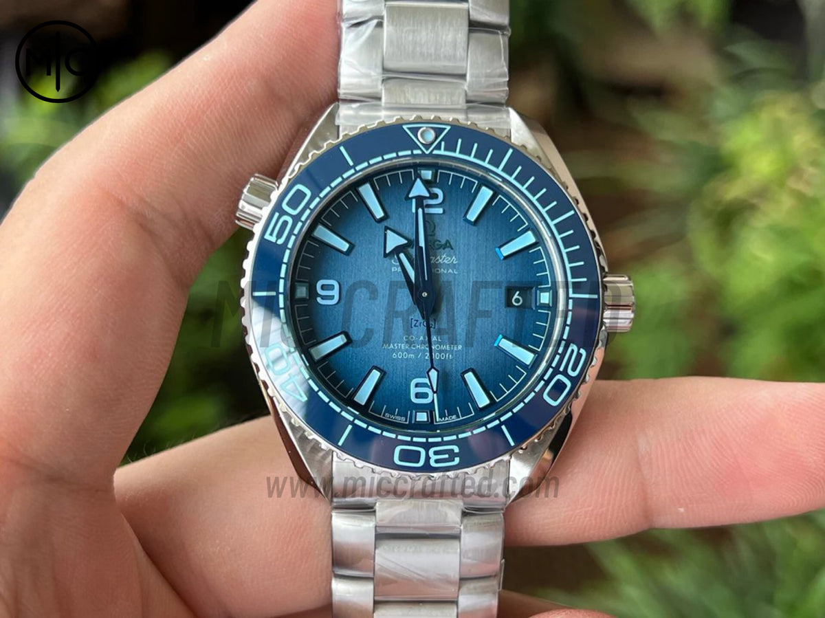 Planet Ocean 39.5mm Summer Blue Dial on SS Bracelet – Premium Edition