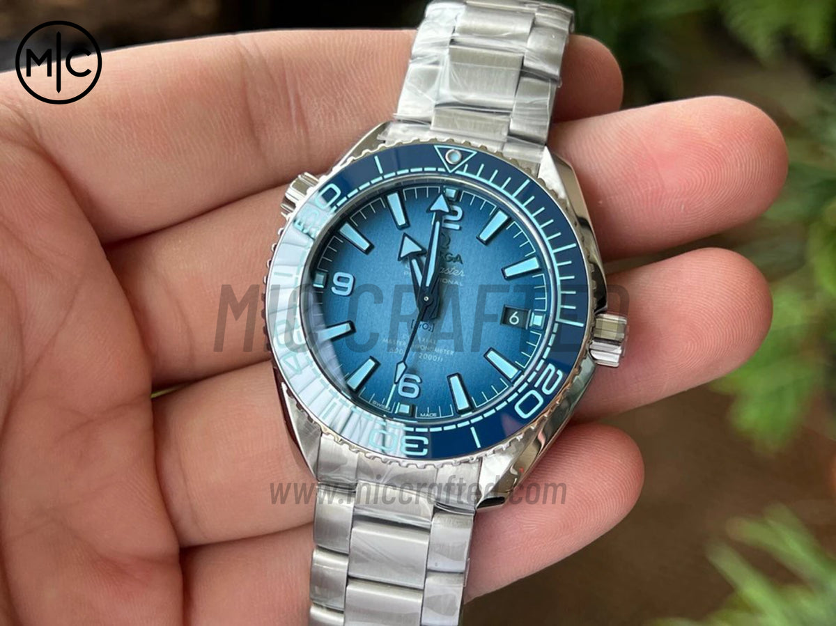 Planet Ocean 39.5mm Summer Blue Dial on SS Bracelet – Premium Edition