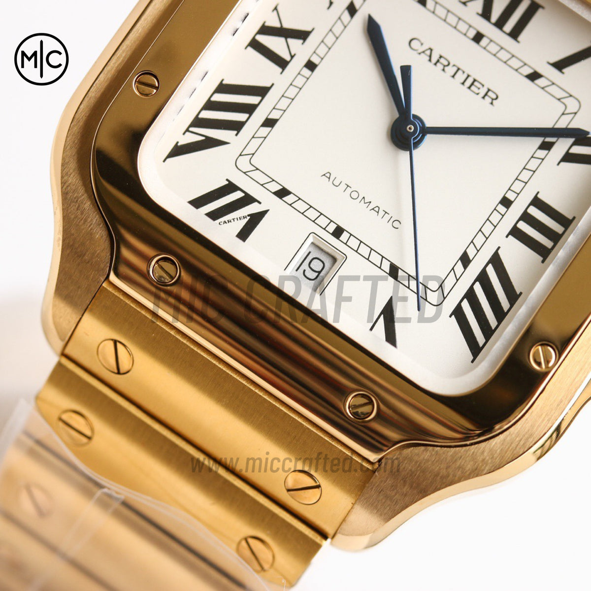 Santos De Cartier 40mm 白色錶盤配 YG SmartLinks 錶鏈 - 尊享版