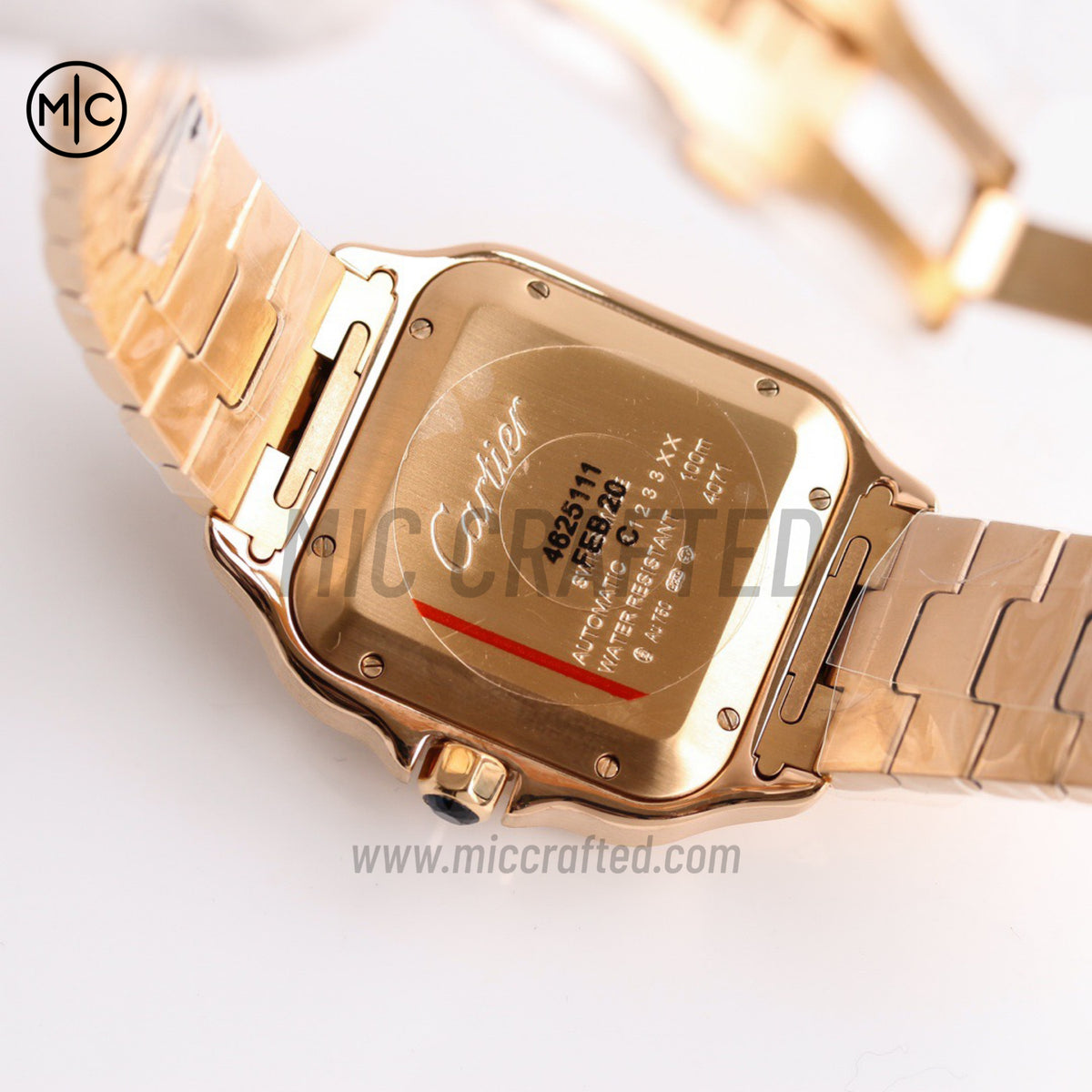 Santos De Cartier 40mm 白色錶盤配 RG SmartLinks 錶鏈 - 尊享版