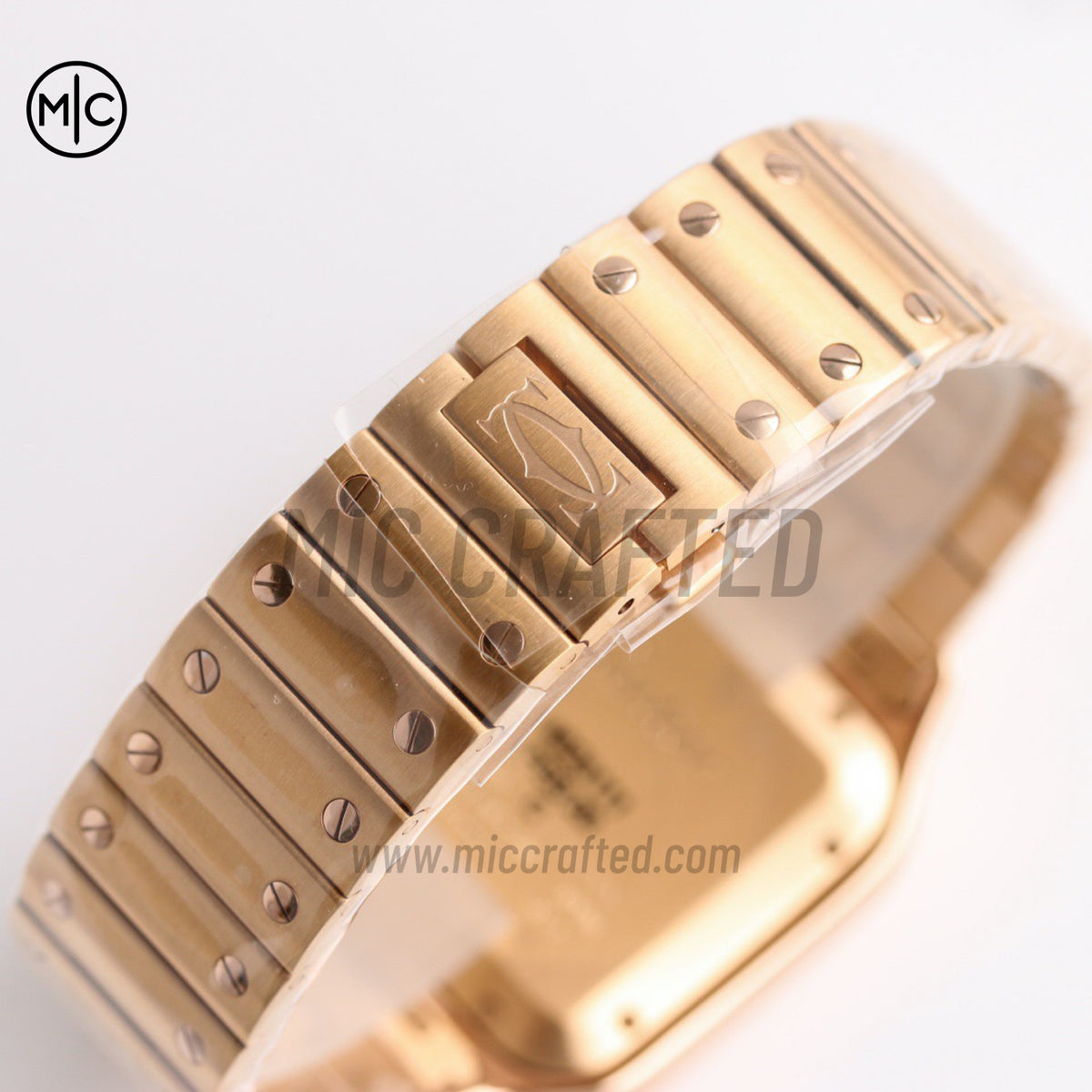 Santos De Cartier 40mm 白色錶盤配 RG SmartLinks 錶鏈 - 尊享版