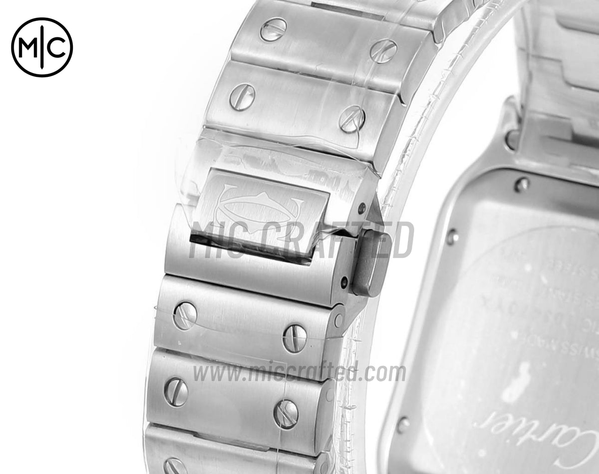Santos De Cartier 40mm 綠色錶盤配 SS SmartLinks 錶鏈 - 尊享版