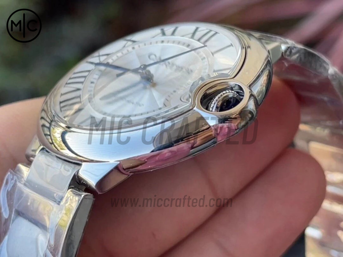 Ballon Bleu 40mm SS 白色紋理錶盤配 SS 錶鏈 - 尊享版