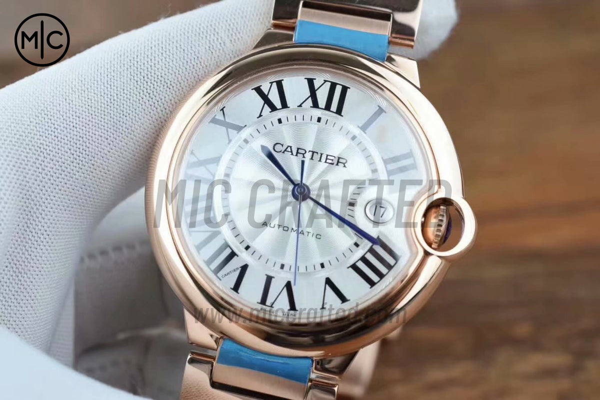 Ballon Bleu 42mm RG 白色紋理錶盤配 RG 錶鏈 - 尊享版