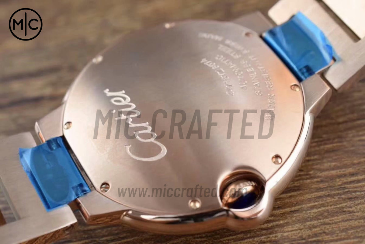 Ballon Bleu 42mm RG 白色紋理錶盤配 RG 錶鏈 - 尊享版