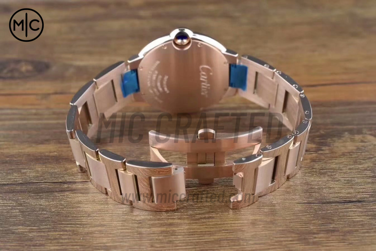 Ballon Bleu 42mm RG 白色紋理錶盤配 RG 錶鏈 - 尊享版