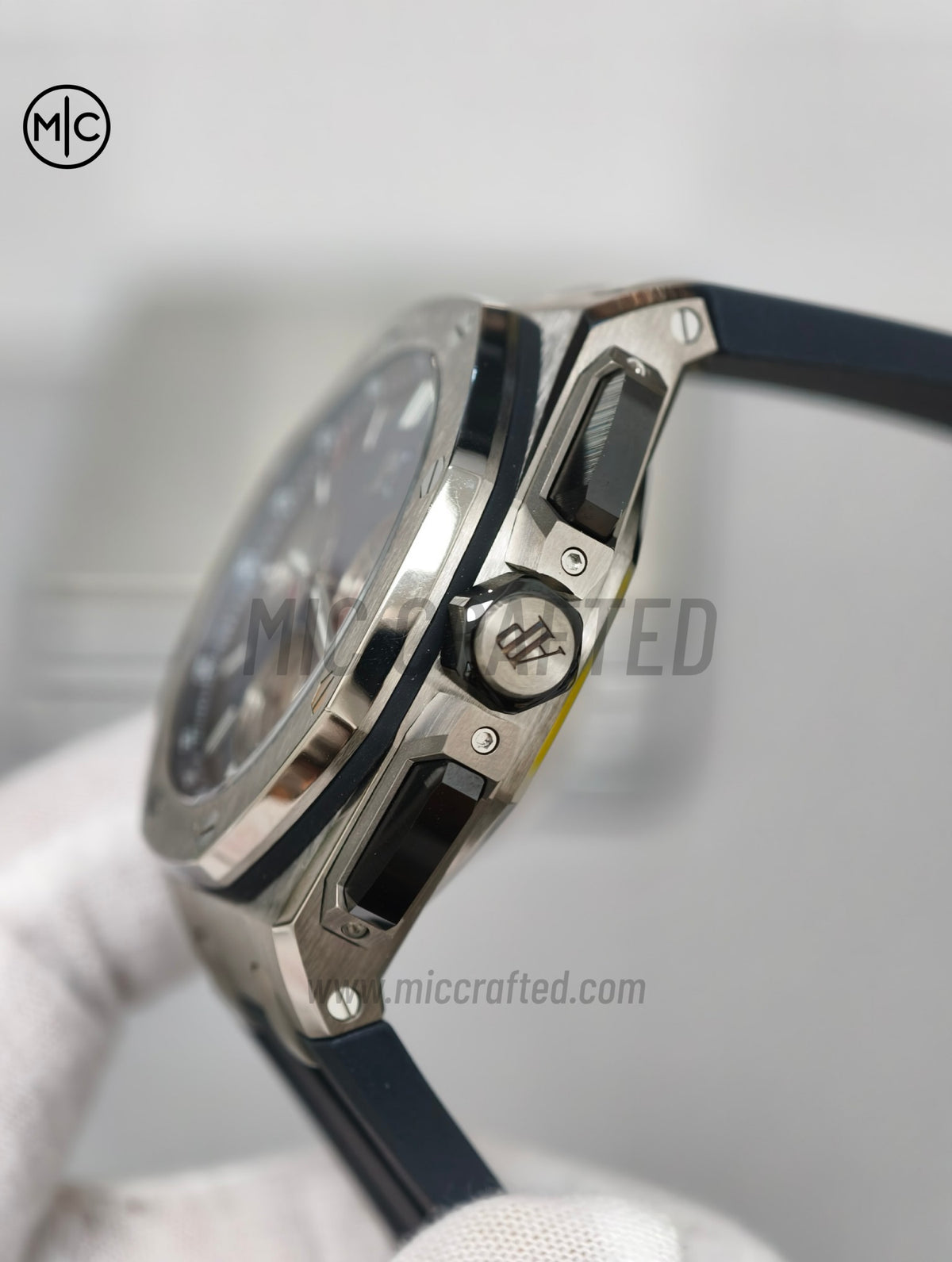 Royal Oak Offshore 43mm 26420ti Titanium Blue Dial on Blue Rubber Strap – Premium Edition