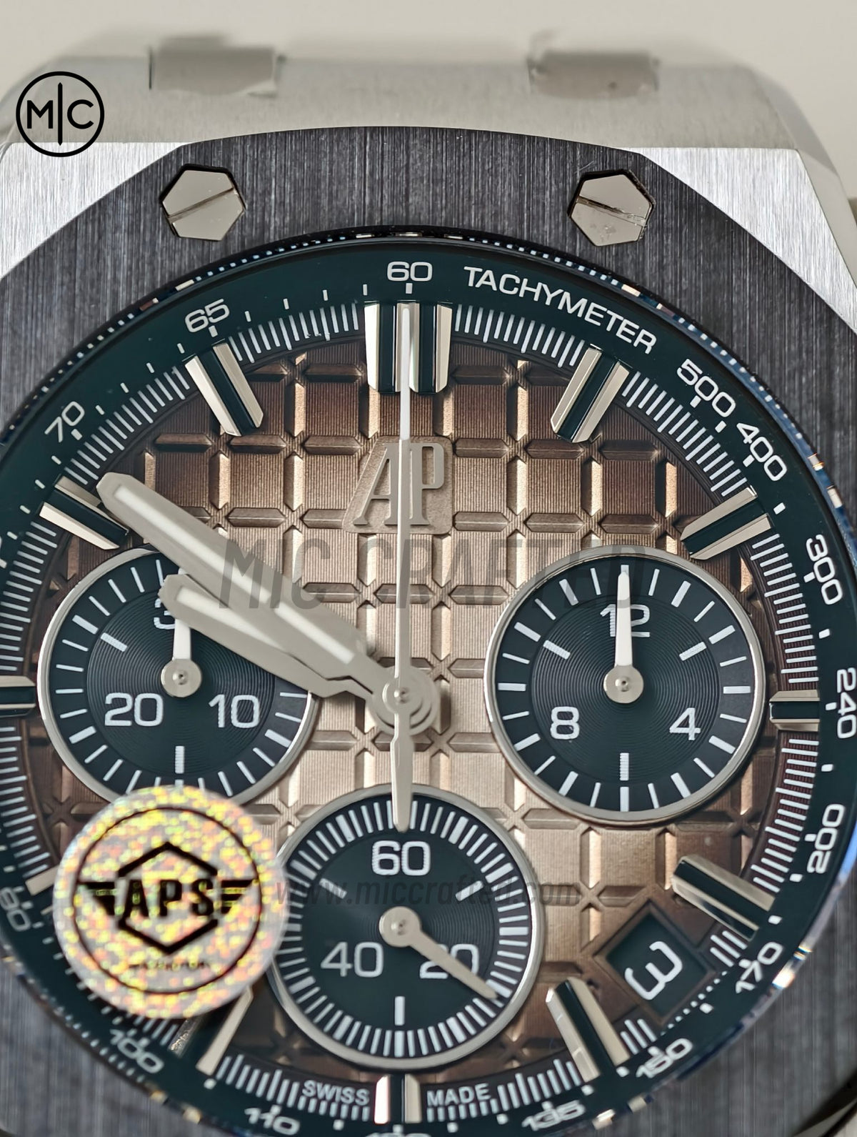 Royal Oak Offshore 43mm 26420so SS Smoked Dial on Gray Rubber Strap – Premium Edition