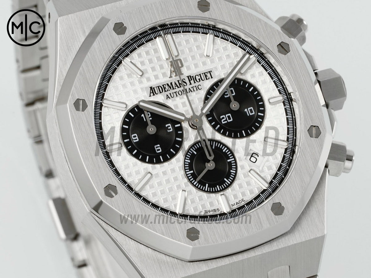 Royal Oak Chrono 41mm 26331 SS White/Black Dial on SS Bracelet – Premium Edition