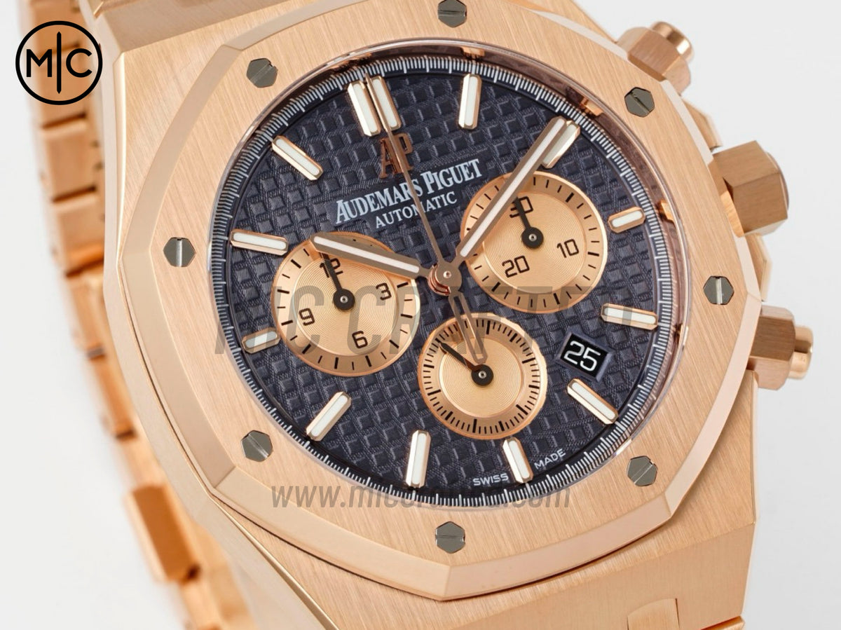 Royal Oak Chrono 41mm 26331 RG Blue/RG Dial on RG Bracelet – Premium Edition