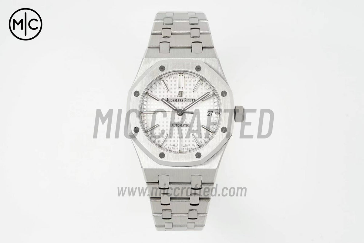 Royal Oak 37mm 15450 SS Silver Textured Dial on SS Bracelet – Premium Edition
